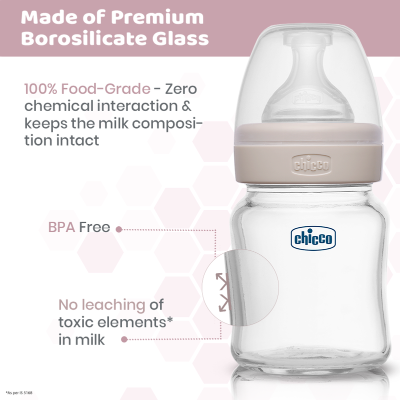 CHICCO WB GLASS NEUTRAL 120ML
