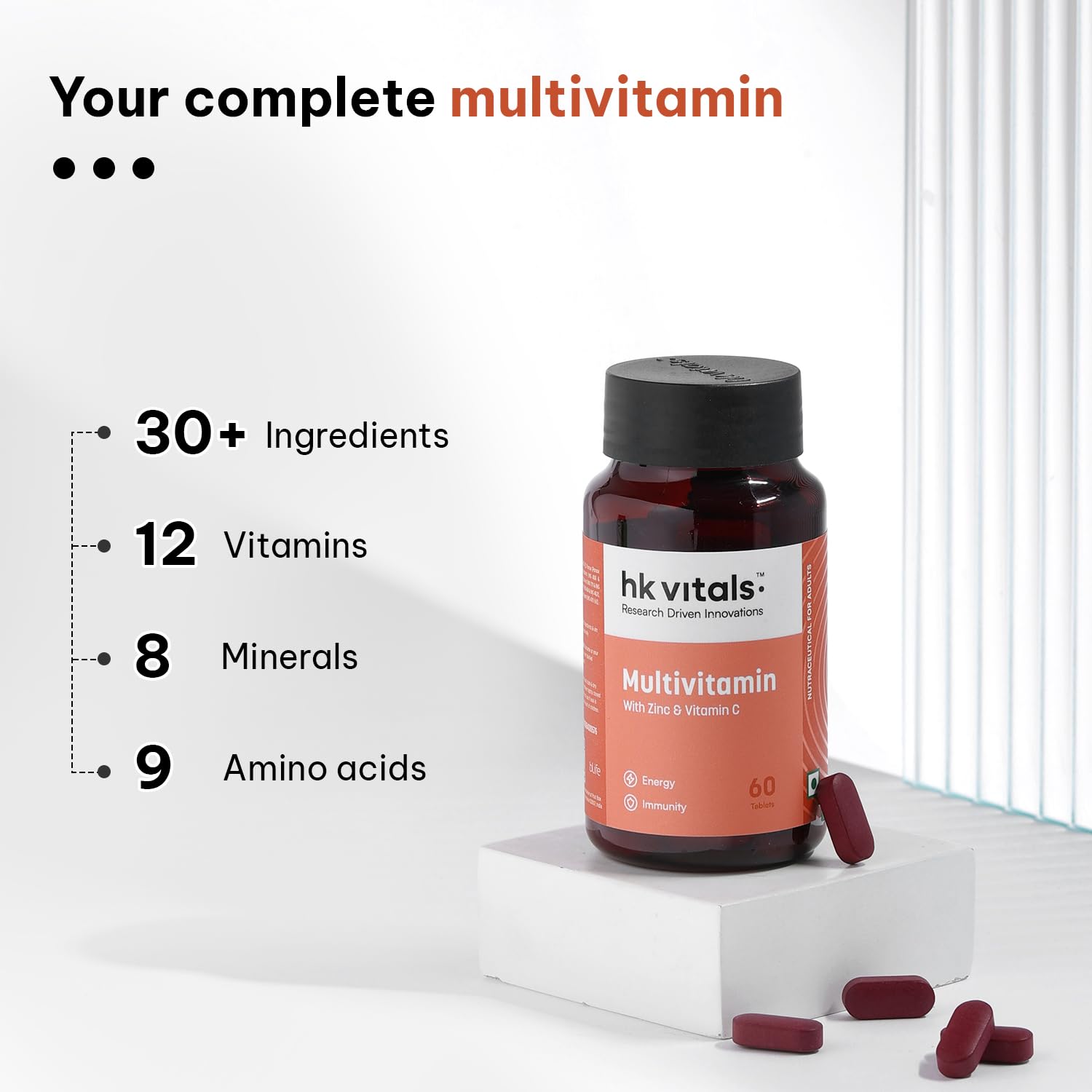 HEALTHKART HK VITALS MULTIVITAMIN UNFLAVOURED 60 CAPSULES