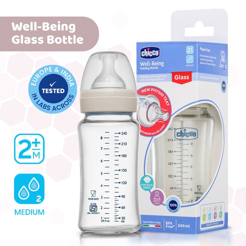 CHICCO WB GLASS NEUTRAL 240ML