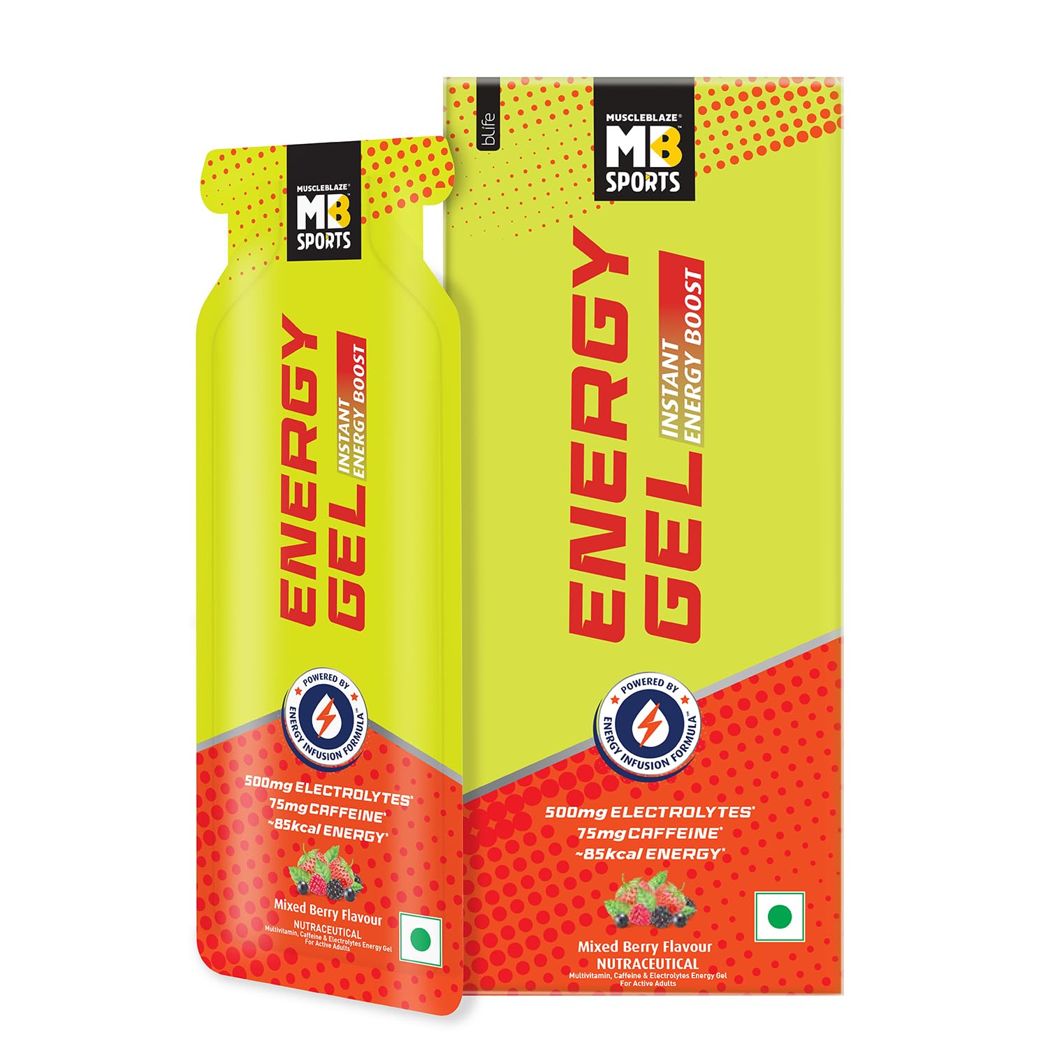 MUSCLEBLAZE SPORTS ENERGY GEL MIXED BERRY 35GM PACK OF 5
