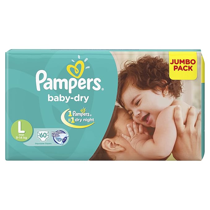 PAMPERS NB TAPED DIAPERS 60