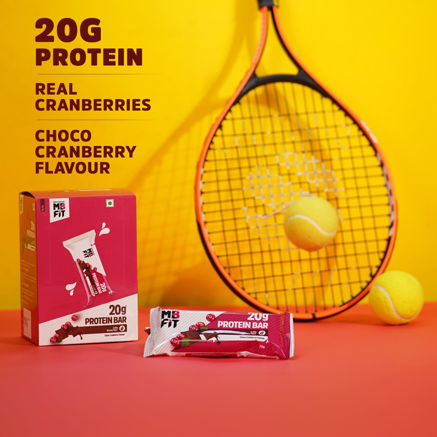 MUSCLEBLAZE PROTEIN BAR ( 20GM PROTEIN ) CHOCO CRANBERRY 6 BARS