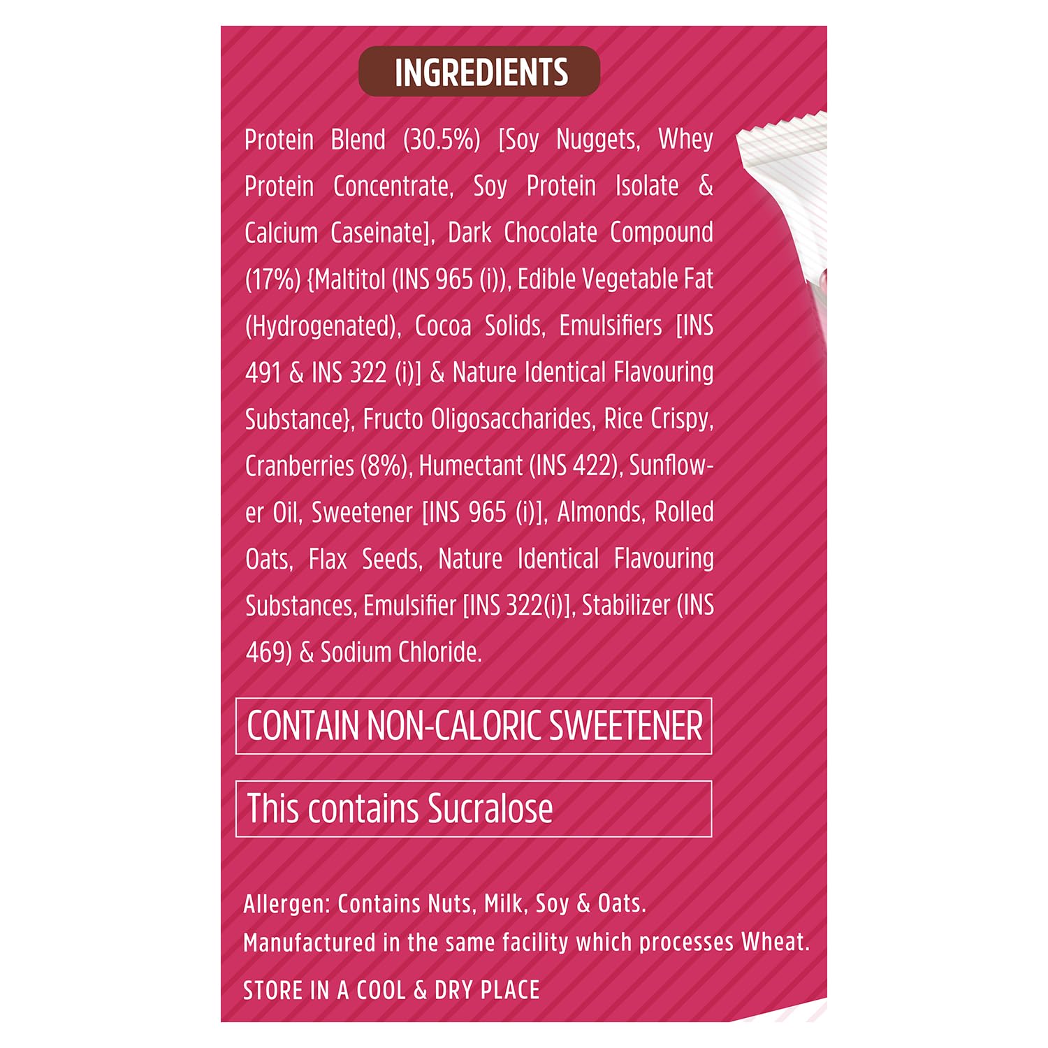 MUSCLEBLAZE PROTEIN BAR ( 20GM PROTEIN ) CHOCO CRANBERRY 6 BARS