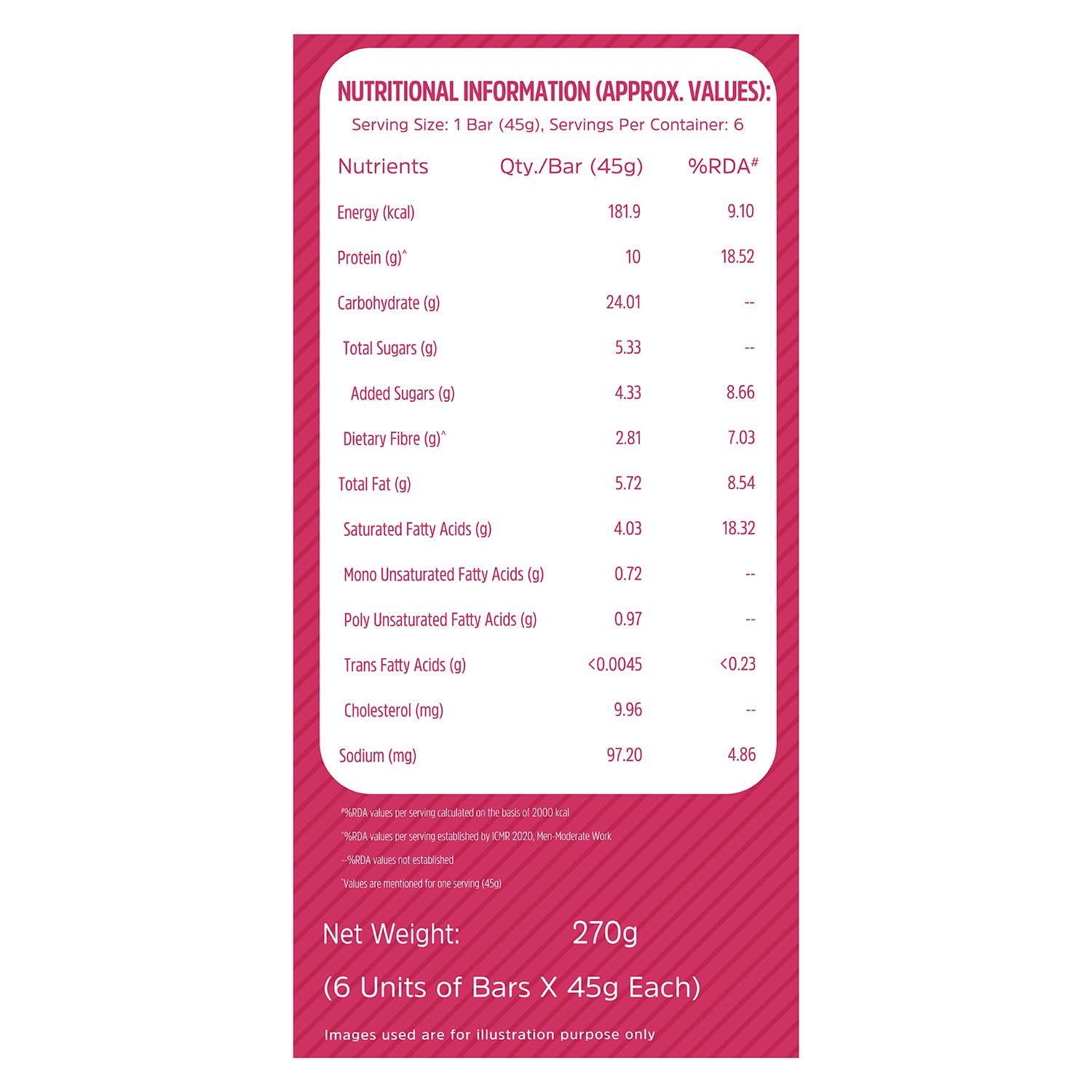 MUSCLEBLAZE PROTEIN BAR ( 10GM PROTEIN ) CHOCO CRANBERRY 6 BARS