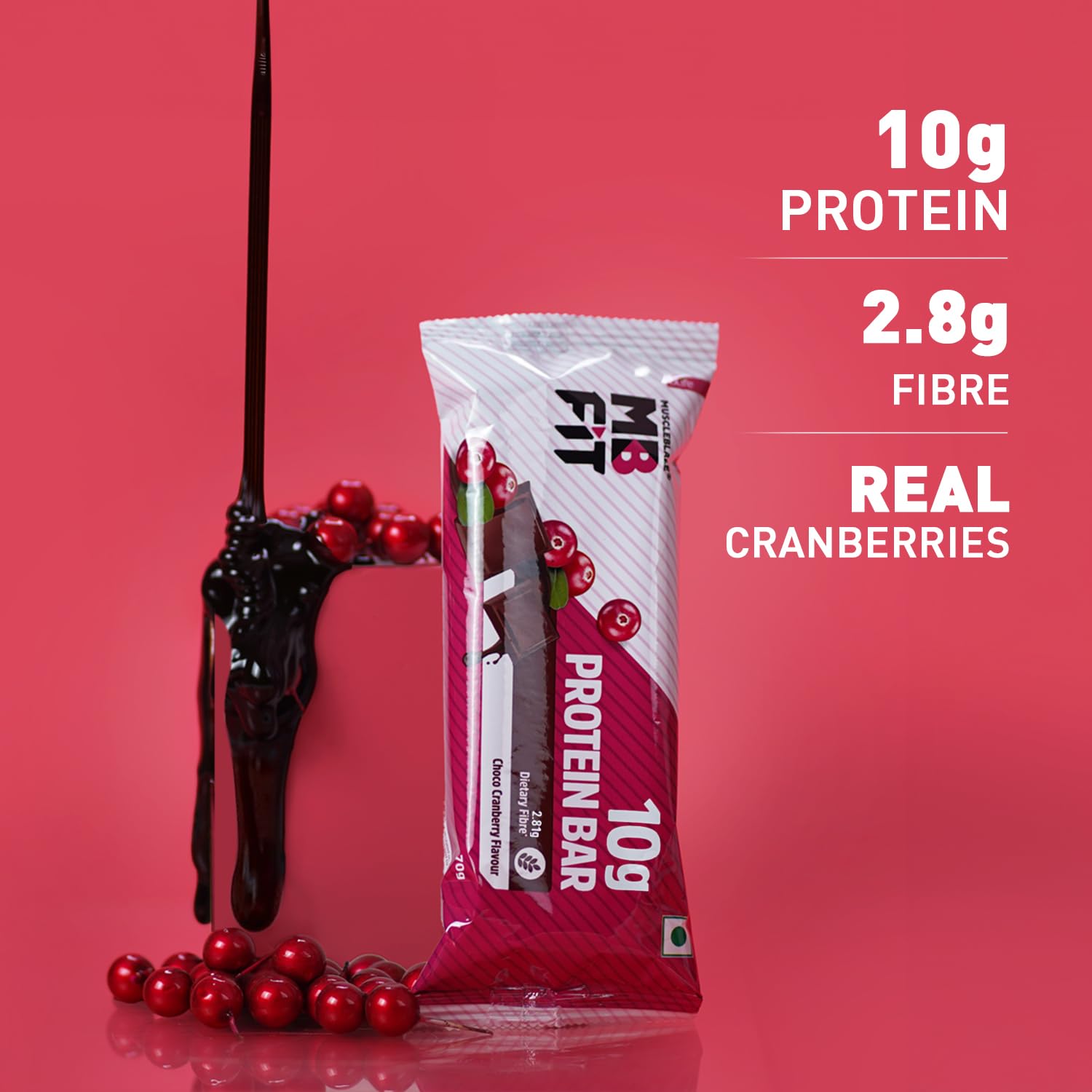MUSCLEBLAZE PROTEIN BAR ( 10GM PROTEIN ) CHOCO CRANBERRY 6 BARS