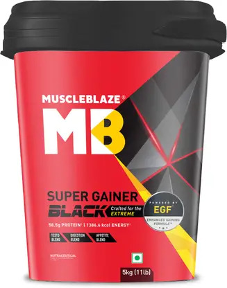 MUSCLEBLAZE SUPER GAINER BLACK 11 LB CHOCOLATE