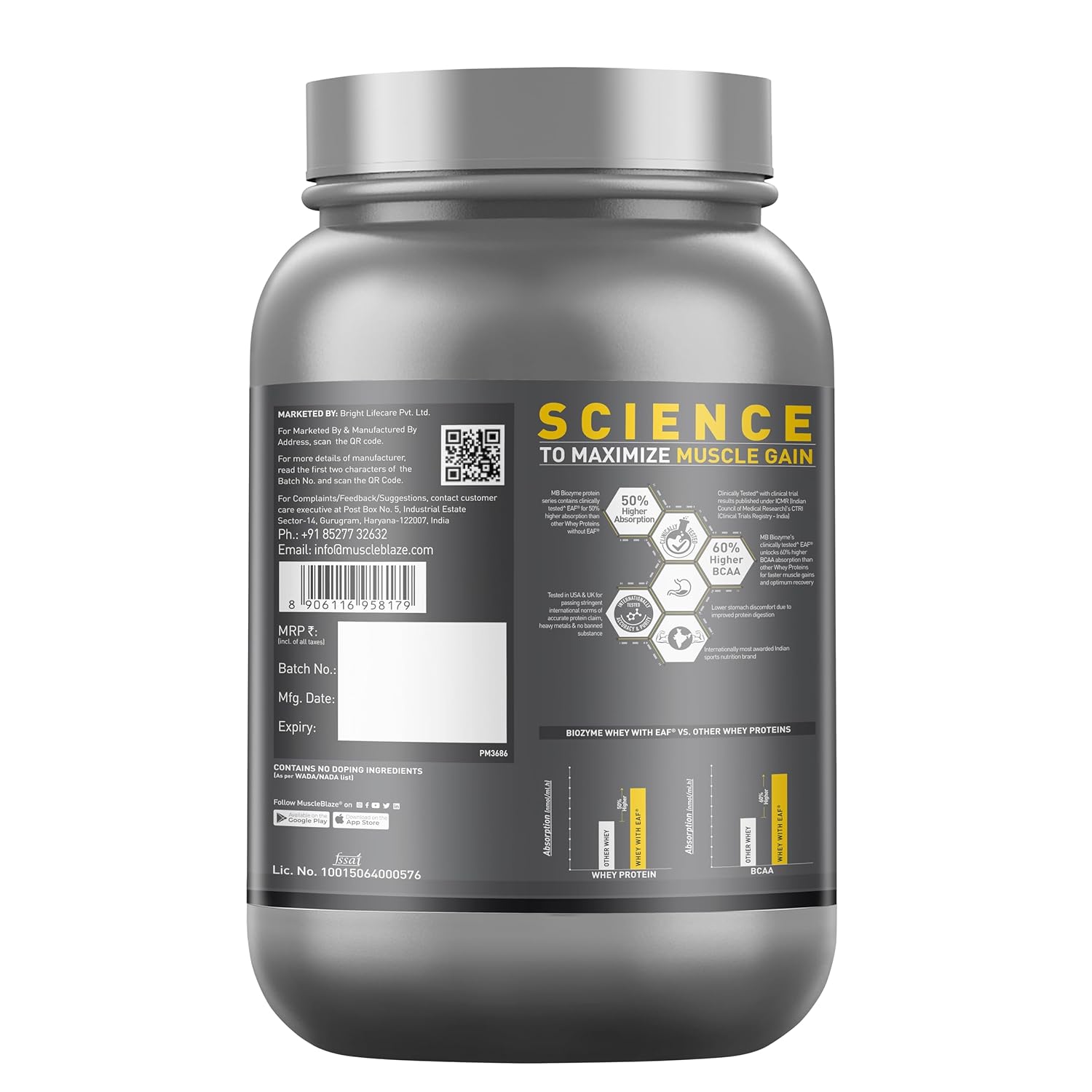MUSCLEBLAZE BIOZYME ISO-ZERO LOW CARB TROPICAL MANGO 2.2LB