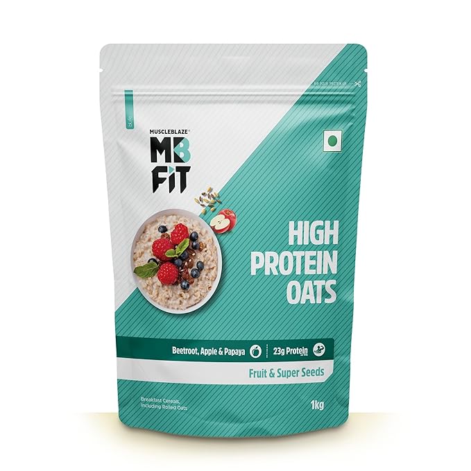 MUSCLEBLAZE HIGH PROTEIN OATS FRUITS & SUPER SEEDS 1KG