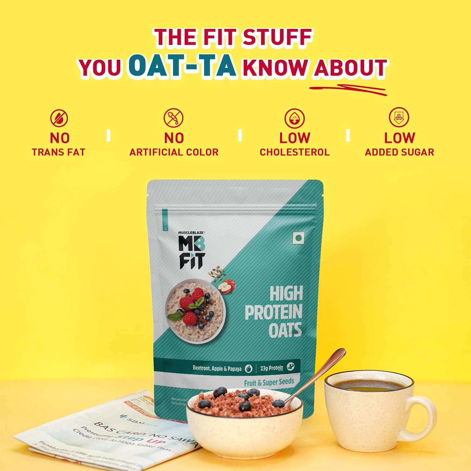 MUSCLEBLAZE HIGH PROTEIN OATS FRUITS & SUPER SEEDS 1KG