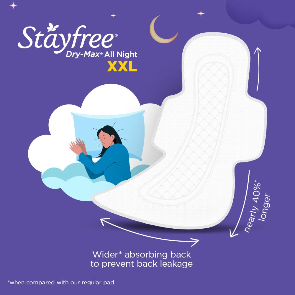 STAYFREE DRY MAX ALL NIGHT XXL 28 PADS