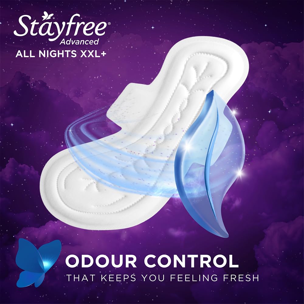 STAYFREE ADVANCED ALL NIGHT SANITARY PADS 8 PCS