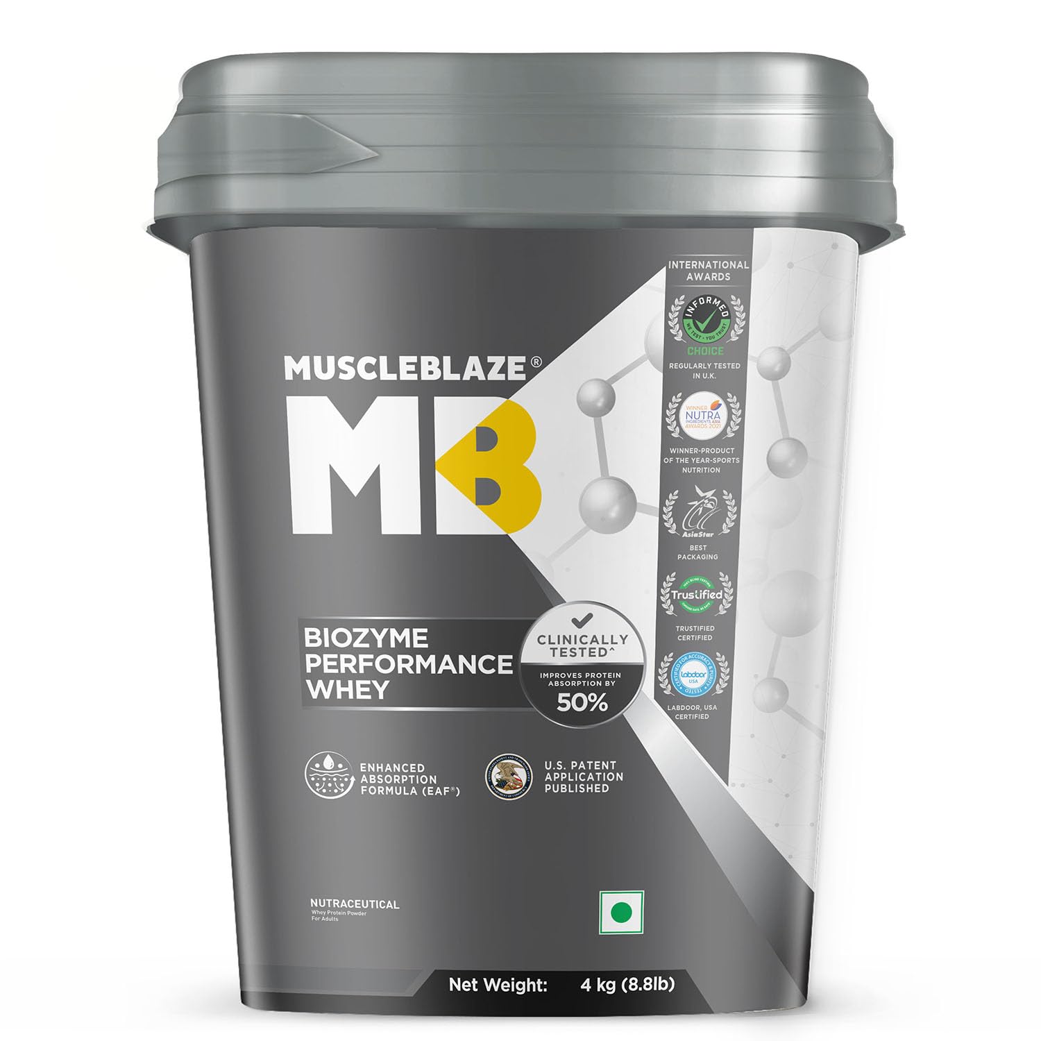 MUSCLEBLAZE BIOZYME PERFORMANCE WHEY PROTEIN BLUE TOKAI COFFEE 4KG