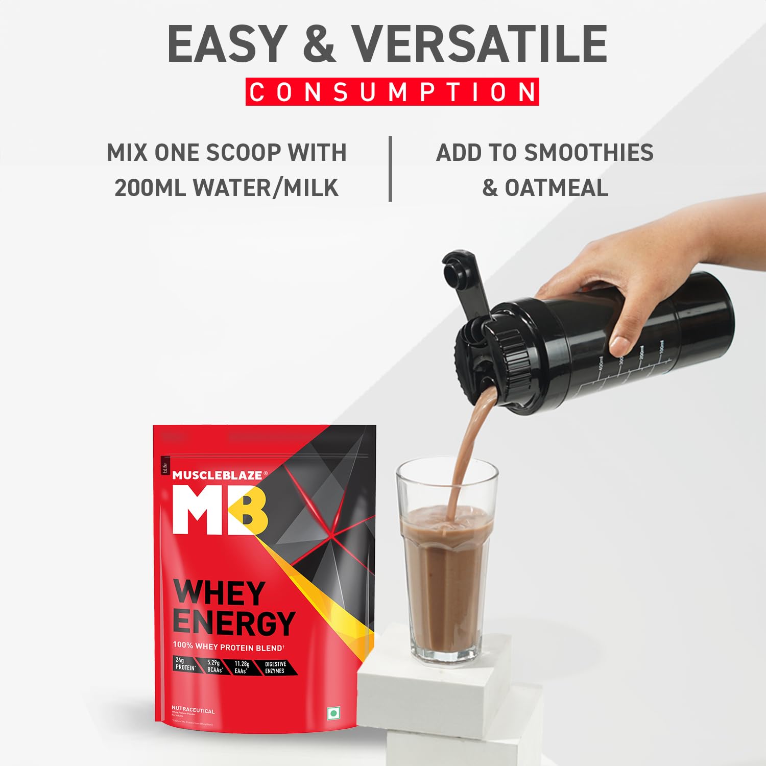 MUSCLEBLAZE WHEY ENERGY WHEY PROTEIN CHOCOLATE 1 KG
