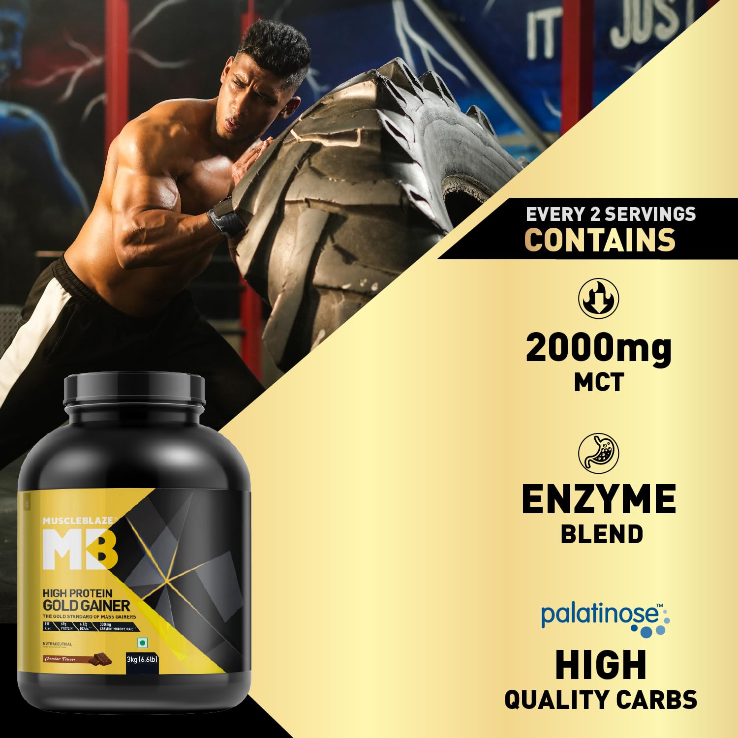 MUSCLEBLAZE HIGH PROTEIN GOLD GAINER CHOCOLATE 3 KG