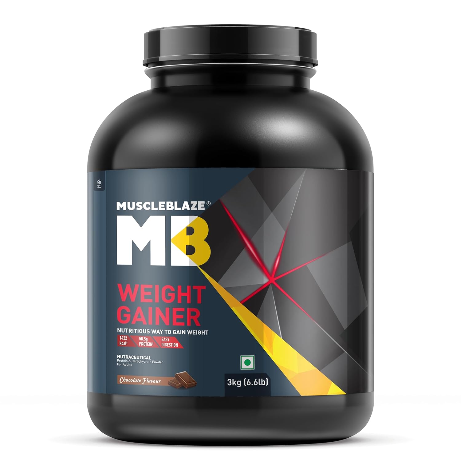 MUSCLEBLAZE WEIGHT GAINER WITH DIGEZYME CHOCOLATE 3KG