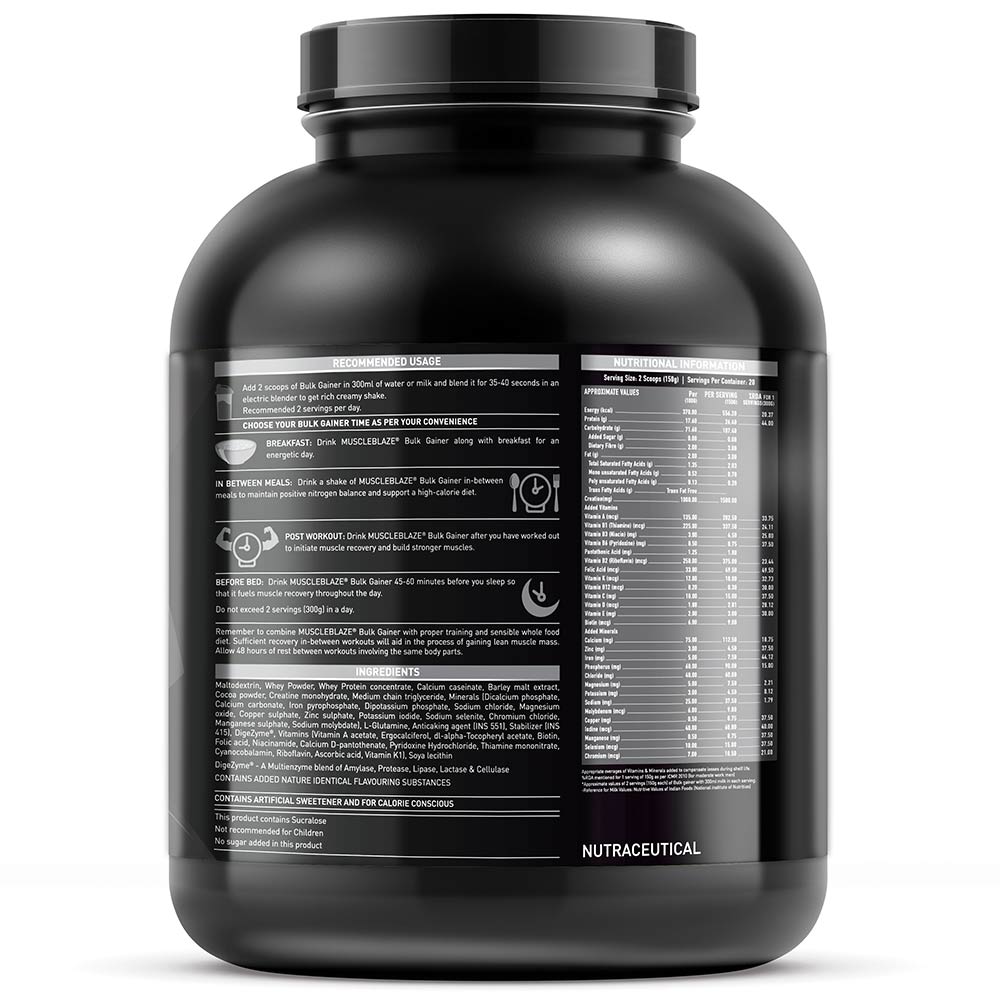MUSCLEBLAZE BULK GAINER CHOCOLATE 3KG