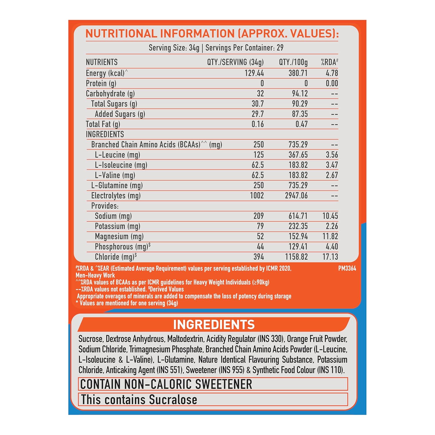 MUSCLEBLAZE FUELONE HYDR8 ISOTONIC ORANGE 1KG