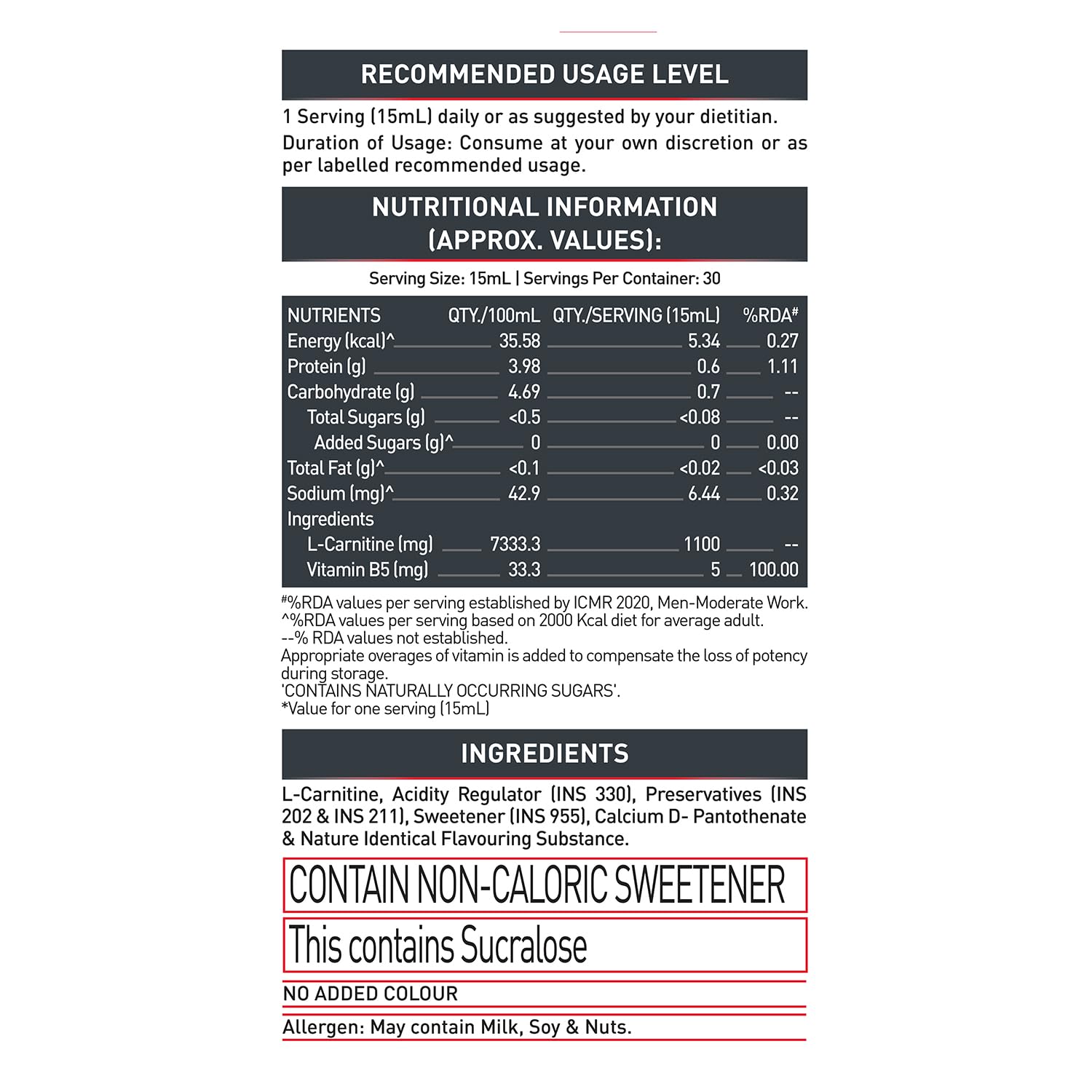 MUSCLEBLAZE LIQUID L-CARNITINE 1100MG TANGY ORANGE 450ML