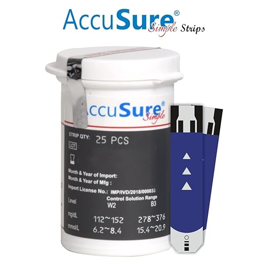ACCUSURE BLOOD GLUCOSE 25STRIPS