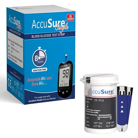 ACCUSURE BLOOD GLUCOSE 25STRIPS