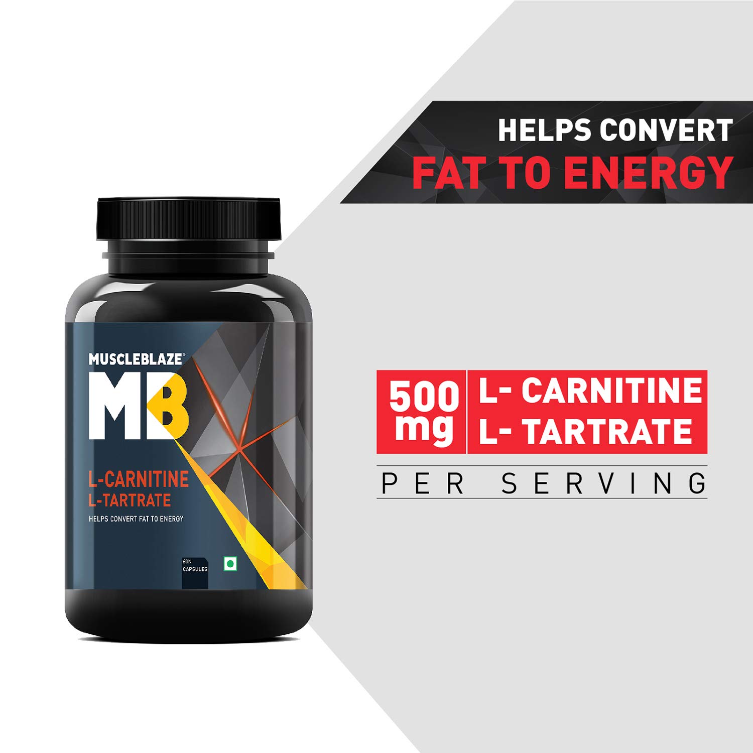 MUSCLEBLAZE L-CARNITINE & L-TARTRATE UNFLAVOURED 60 CAPSULES