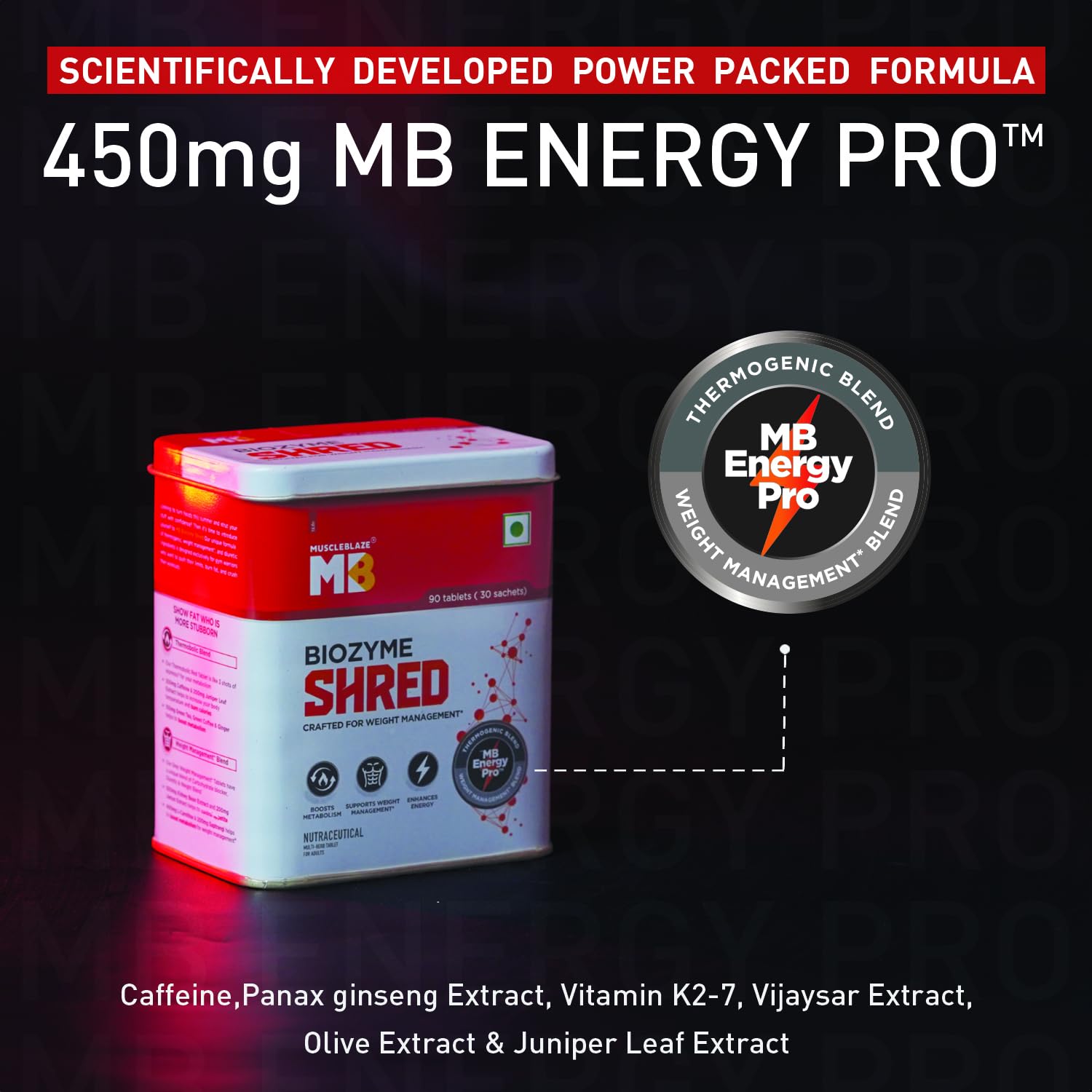 MUSCLEBLAZE BIOZYME SHRED 90 TABLETS
