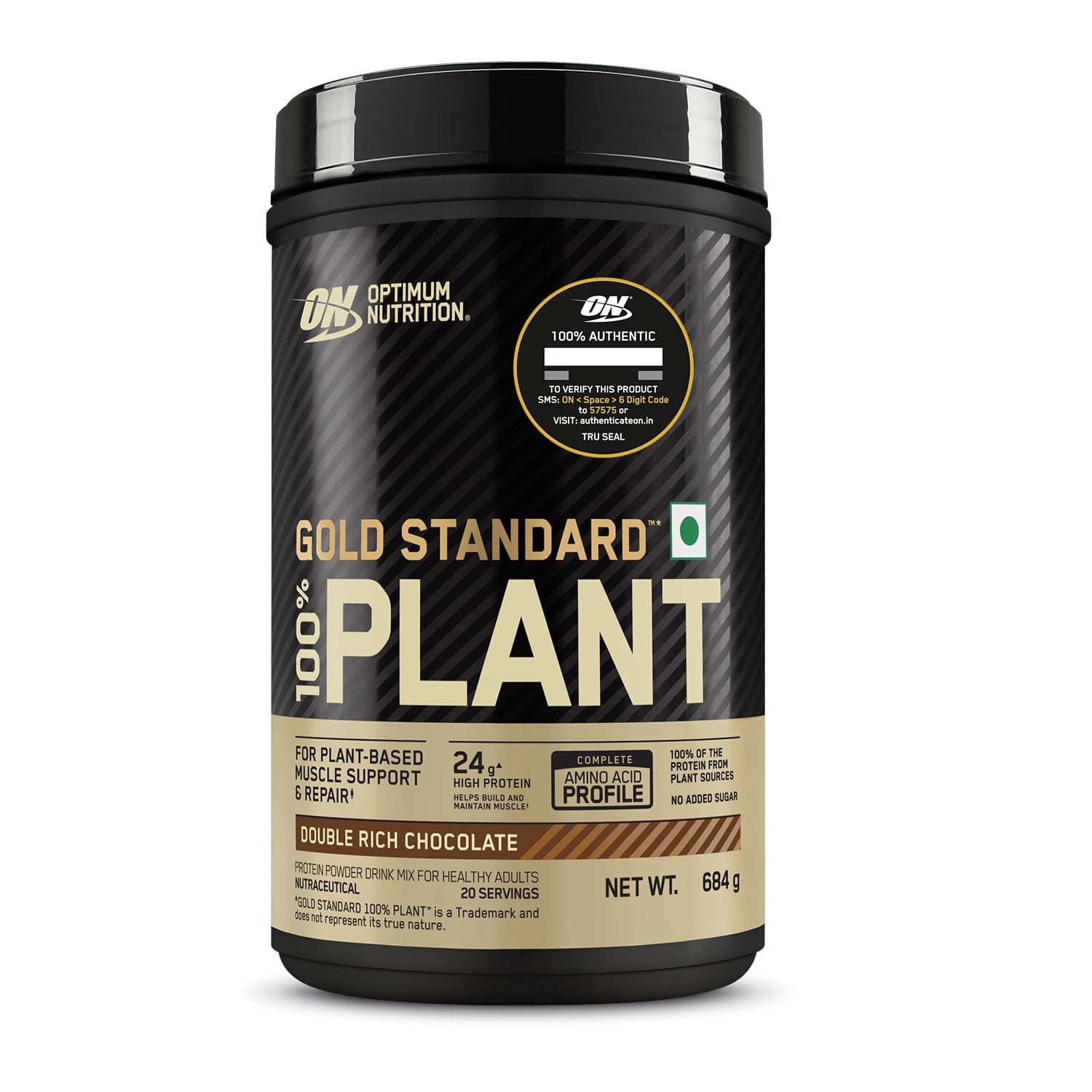 OPTIMUM NUTRITION GOLD STANDARD 100% PLANT PROTEIN DOUBLE RICH CHOCOLATE 684GM