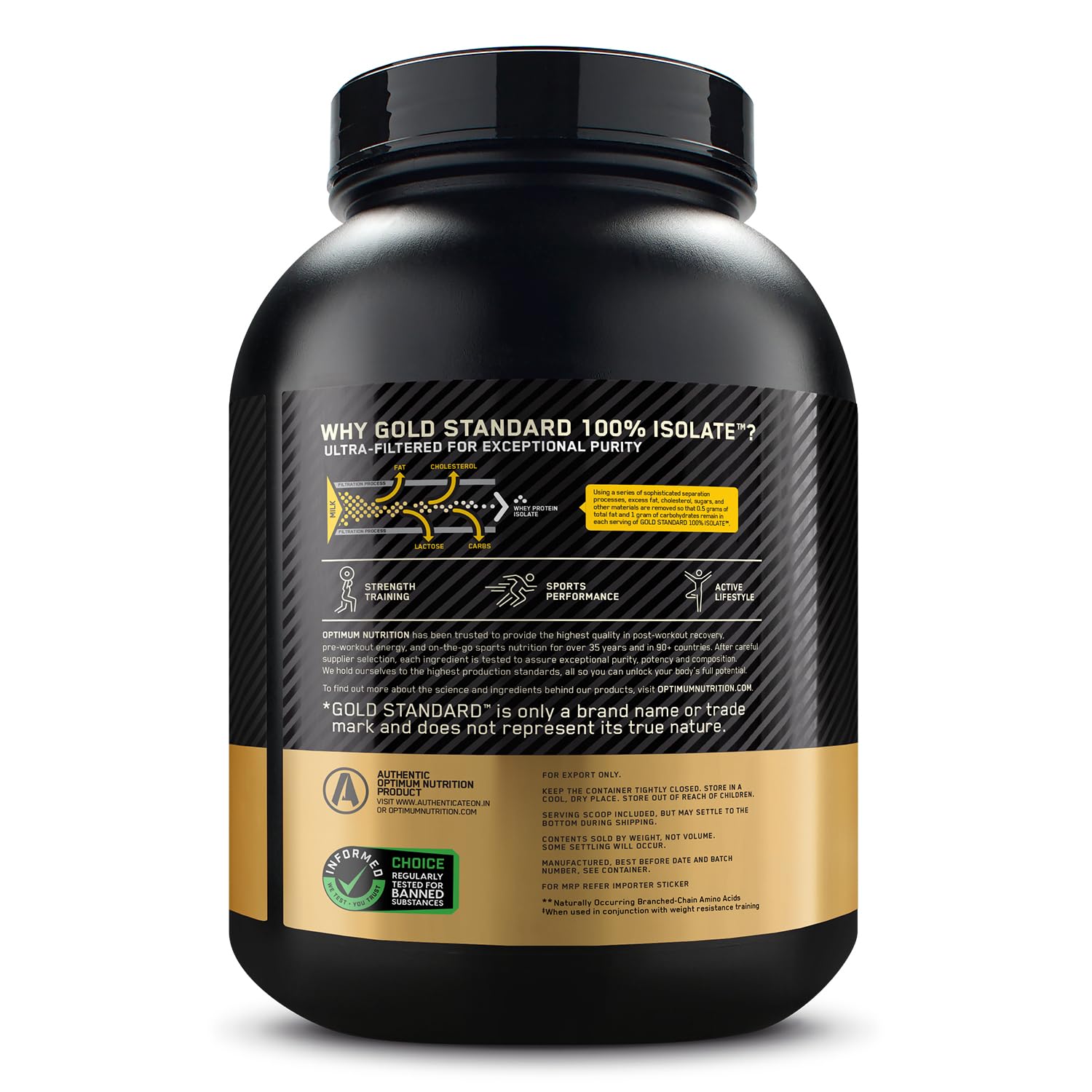 OPTIMUM NUTRITION GOLD STANDARD WHEY ISOLATE CHOCOLATE BLISS 3LBS