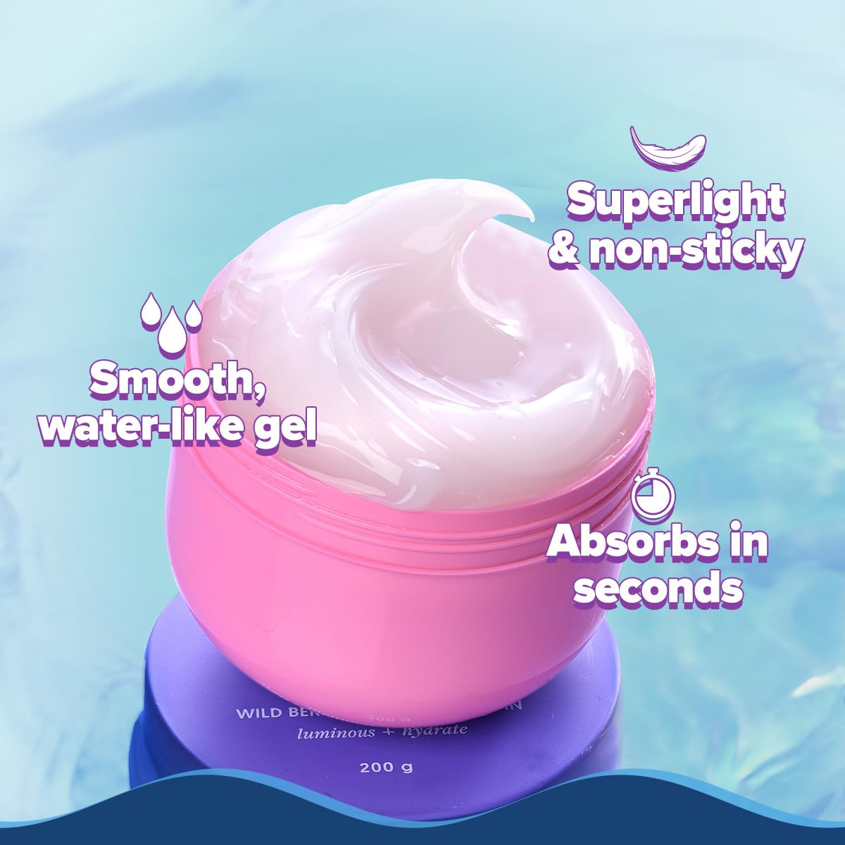 AQUALOGICA ILLUMINATE + HYDRA GEL MOISTURIZER WITH WILD BERRIES & ALPHA ARBUTIN 200GM