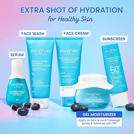 DOT & KEY 72HR HYDRATING GEL + PROBIOTICS MOISTURIZER FOR FACE WITH HYALURONIC ACID 60ML