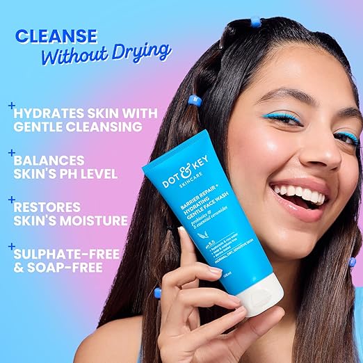 DOT & KEY BARRIER REPAIR + HYDRATING GENTLE FACE WASH WITH PROBIOTIC 100ML