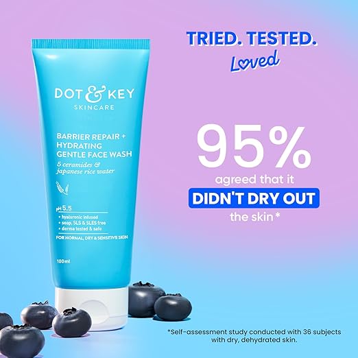 DOT & KEY BARRIER REPAIR + HYDRATING GENTLE FACE WASH WITH PROBIOTIC 100ML