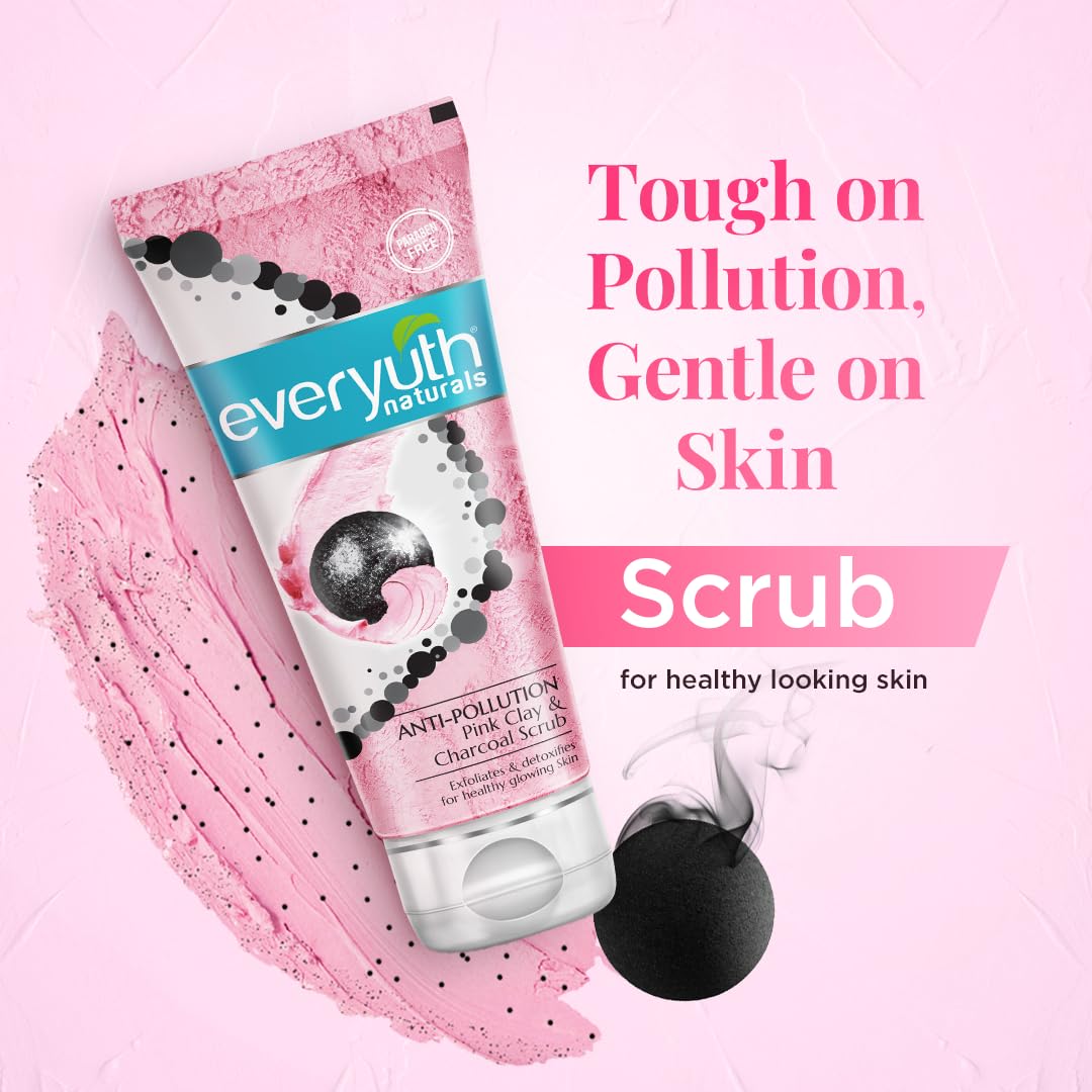 EVERYUTH NATURALS ANTI POLLUTION CHARCOAL SCRUB 50GM