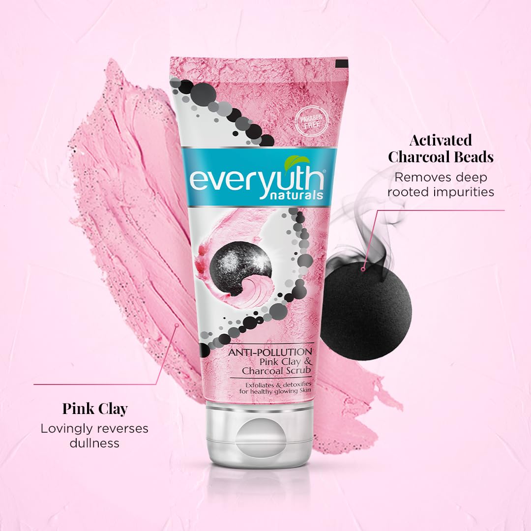 EVERYUTH NATURALS ANTI POLLUTION CHARCOAL SCRUB 50GM