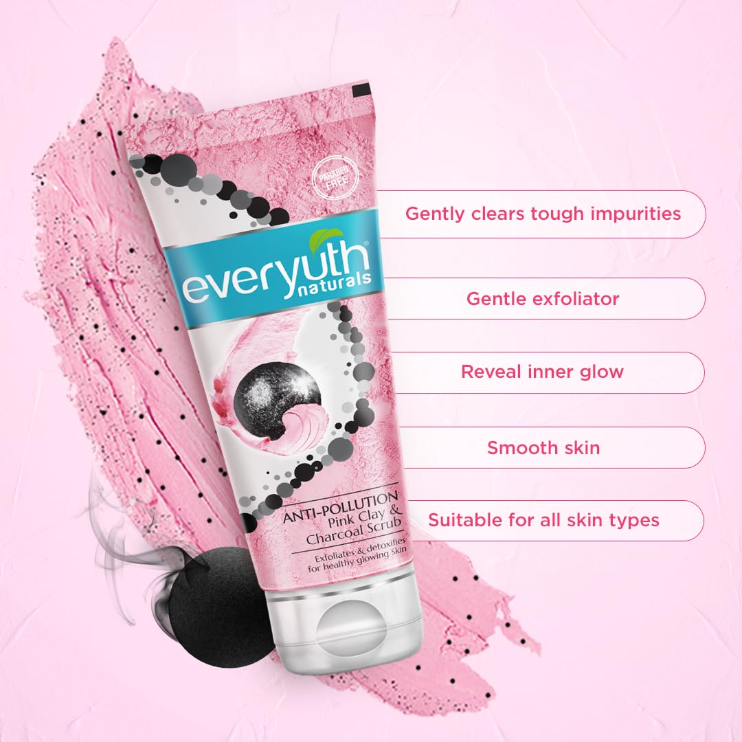 EVERYUTH NATURALS ANTI POLLUTION CHARCOAL SCRUB 50GM