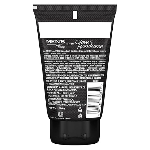 GLOW & HANDSOME INSTANT BRIGHTNESS RAPID ACTION FACEWASH, 100 G