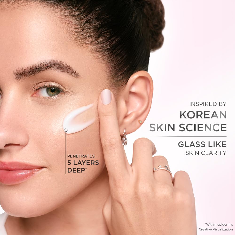 GLOW AND LOVELY GLASSBRIGHT ULTRALIGHT GEL CREAM WITH NIACINAMIDE, HYALURONIC SERUM 23GM