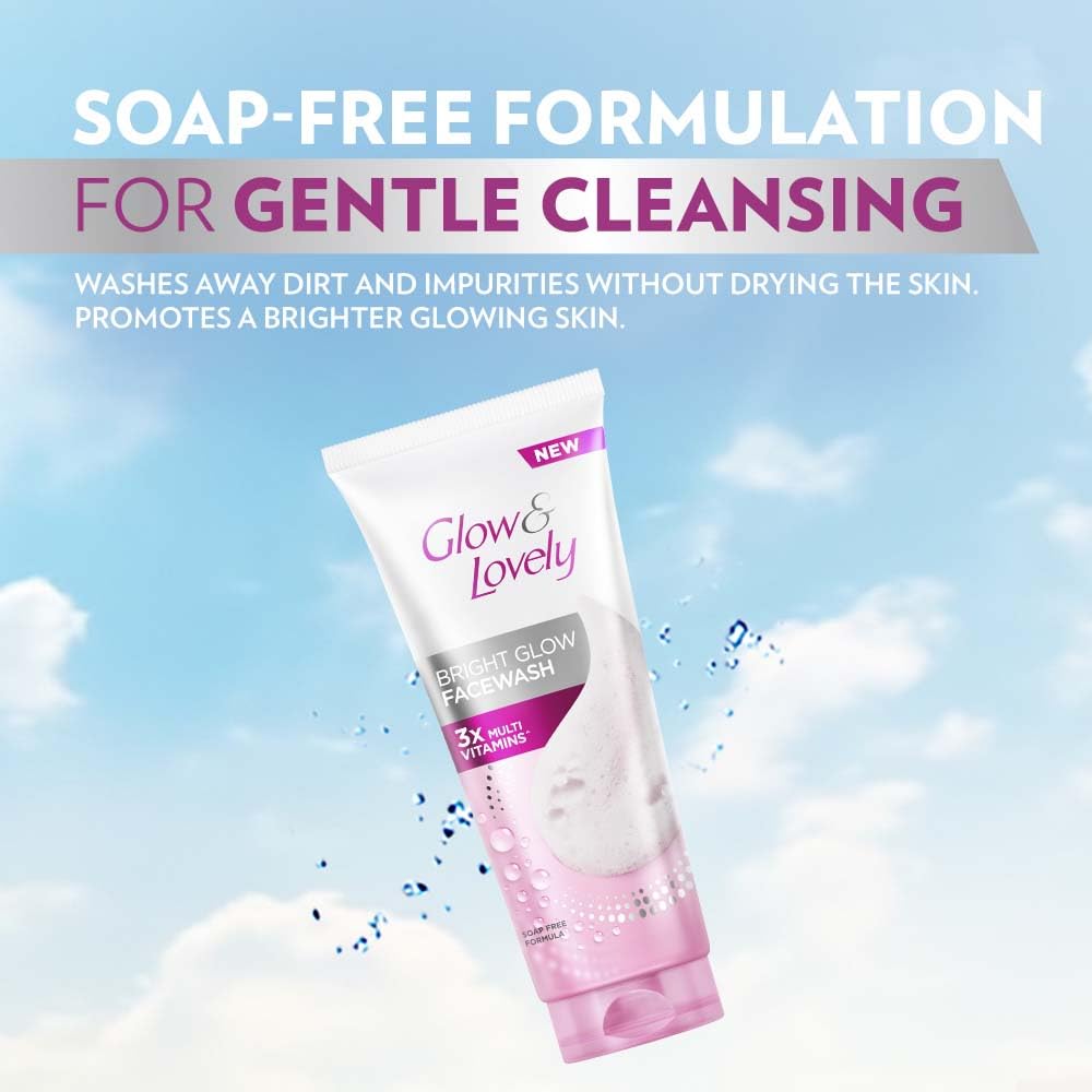 GLOW AND LOVELY BRIGHT GLOW FACE WASH 100GM