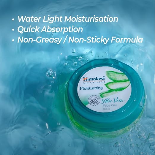 HIMALAYA MOISTURISING ALOE VERA FACE GEL 100ML, GREEN
