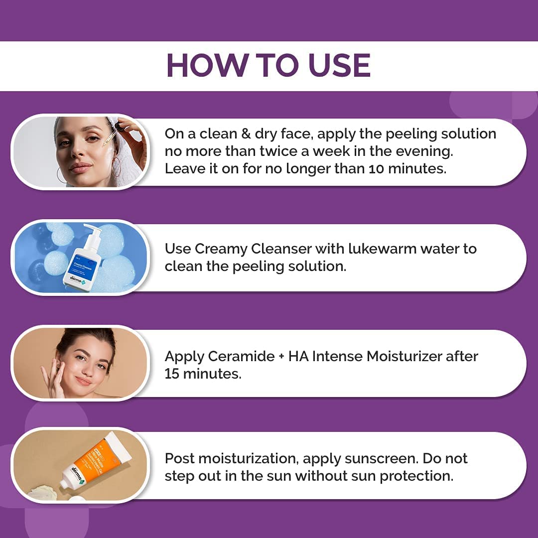 THE DERMA CO 15% AHA + 1% BHA BEGINNER REPAIRING FACE PEELING SOLUTION 30ML