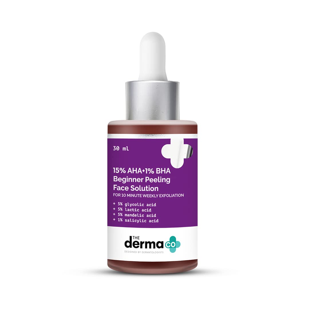 THE DERMA CO 15% AHA + 1% BHA BEGINNER REPAIRING FACE PEELING SOLUTION 30ML