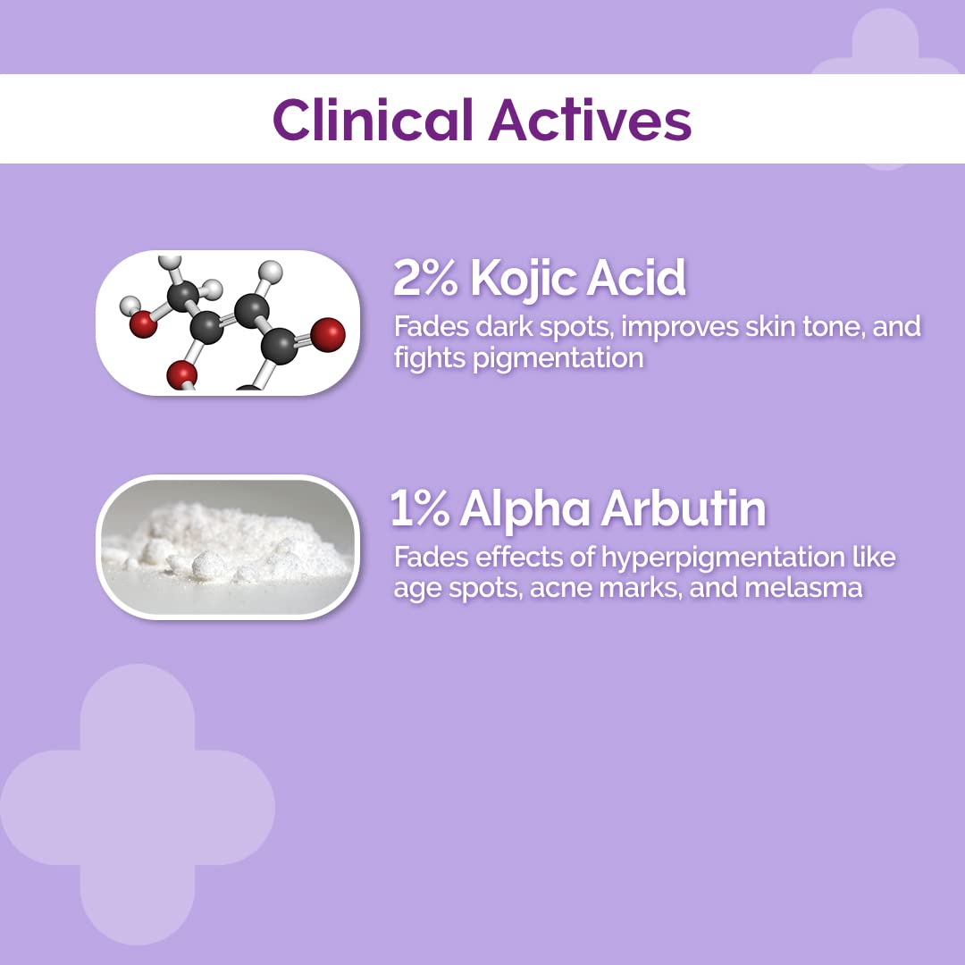 THE DERMA CO 2% KOJIC ACID FACE SERUM WITH 1% ALPHA ARBUTIN & NIACINAMIDE REDUCES DARK SPOTS 10ML