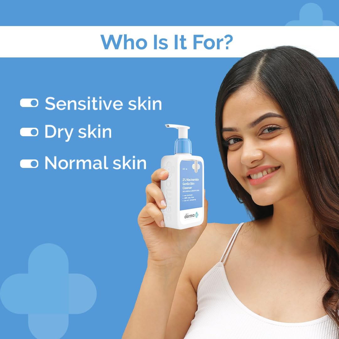 THE DERMA CO 2% NIACINAMIDE GENTLE SKIN CLEANSER FOR SENSITIVE, DRY, NORMAL SKIN - 125 ML