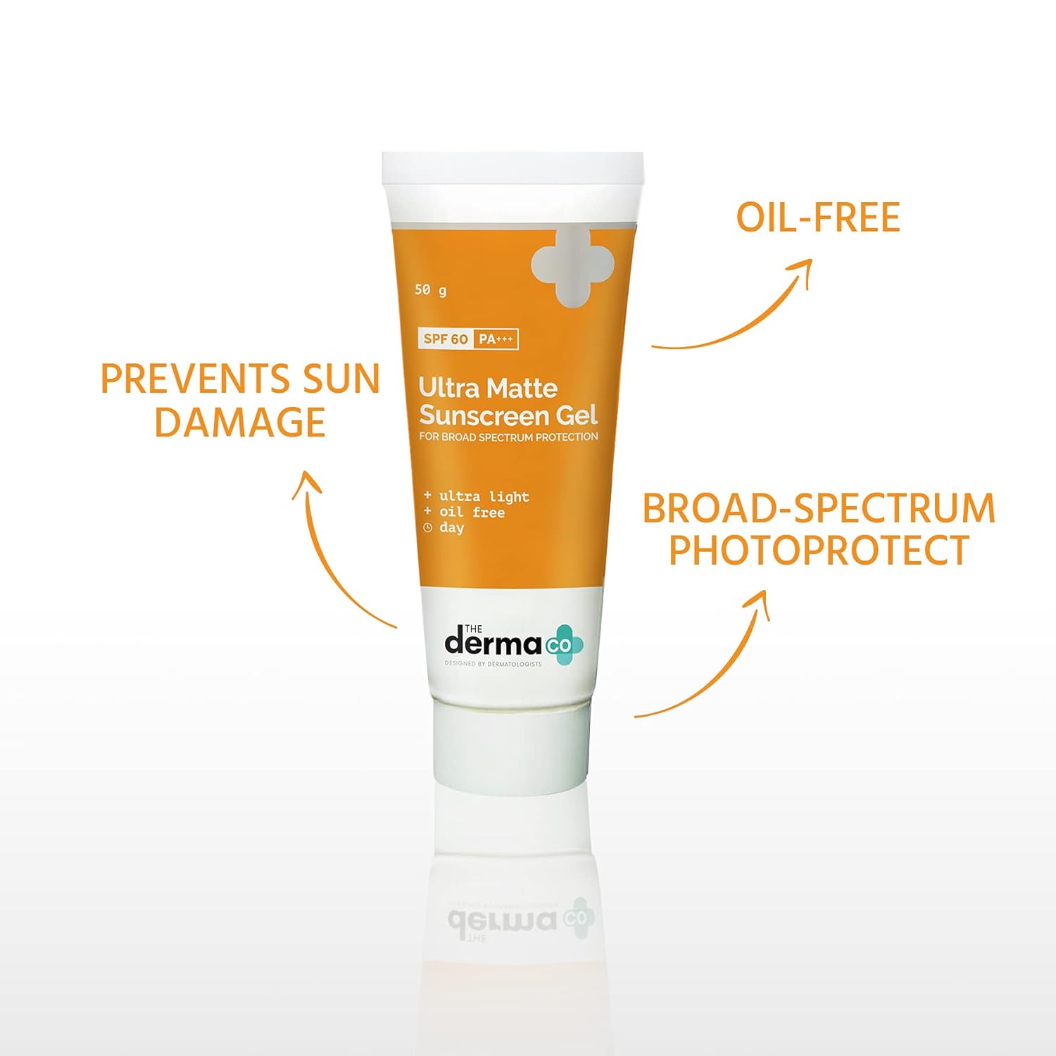 THE DERMA CO ULTRA MATTE SUNSCREEN GEL WITH SPF 60 PREVENTS SUN DAMAGE 50 G