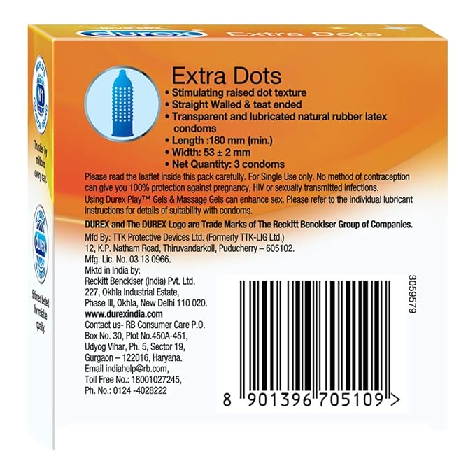 DUREX EXTRA DOTS 1X3