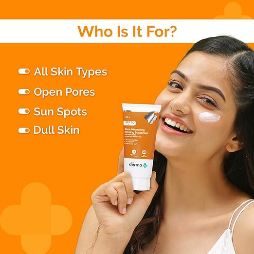 THE DERMA CO PORE MINIMIZING SUNSCREEN WITH SPF 50 & PA++++ WITH NIACINAMIDE 80GM