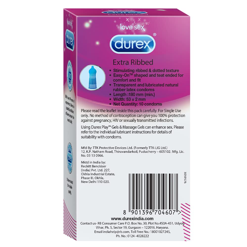 DUREX EXTRA RIBBED 1X10