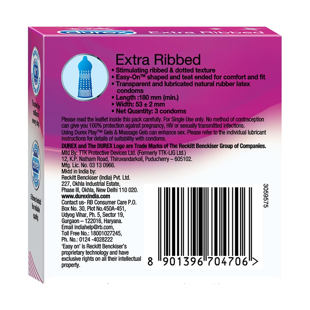 DUREX EXTRA RIBBED 1X3