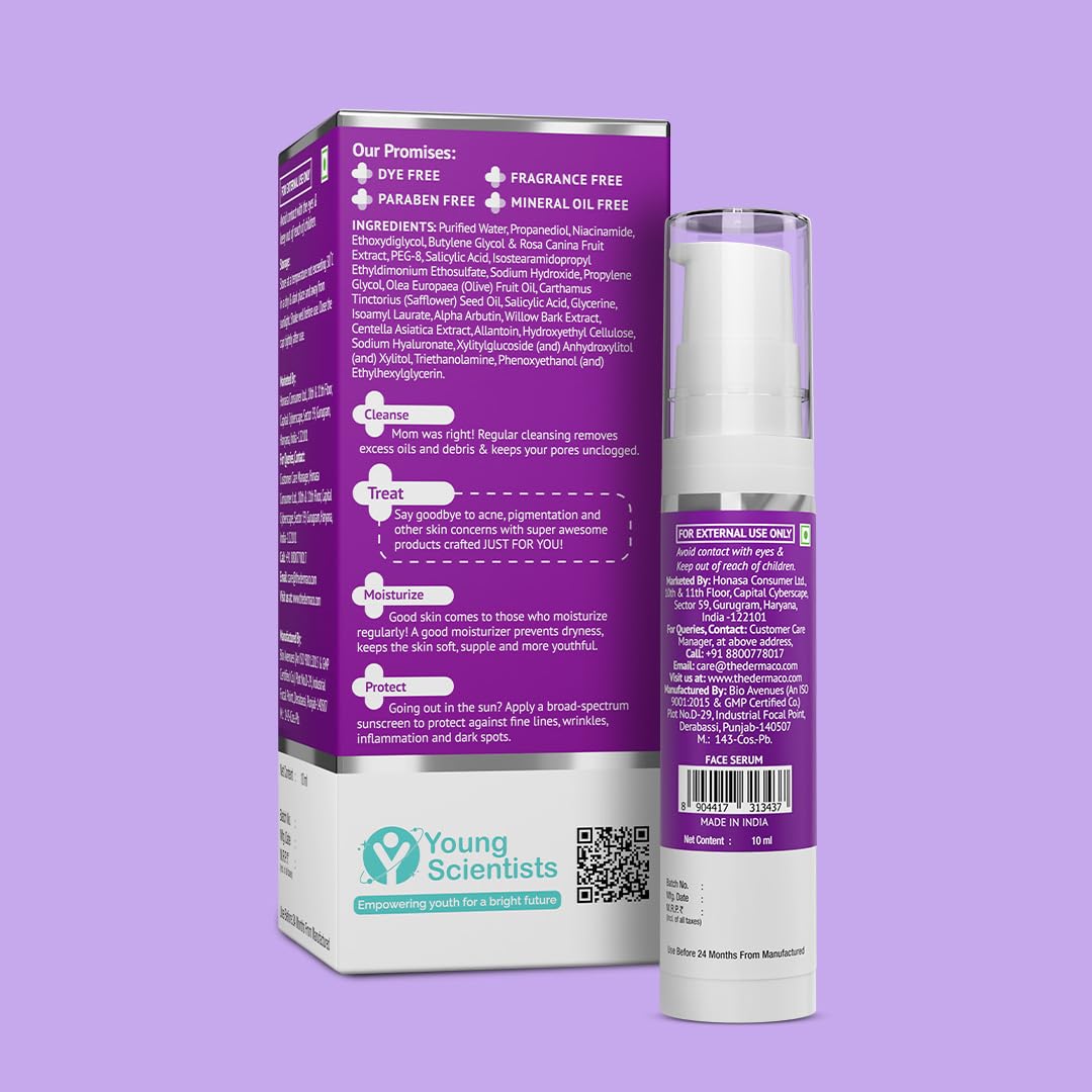 THE DERMA CO SALI-CINAMIDE ANTI-ACNE FACE SERUM WITH 2% SALICYLIC ACID & 5% NIACINAMIDE 10ML