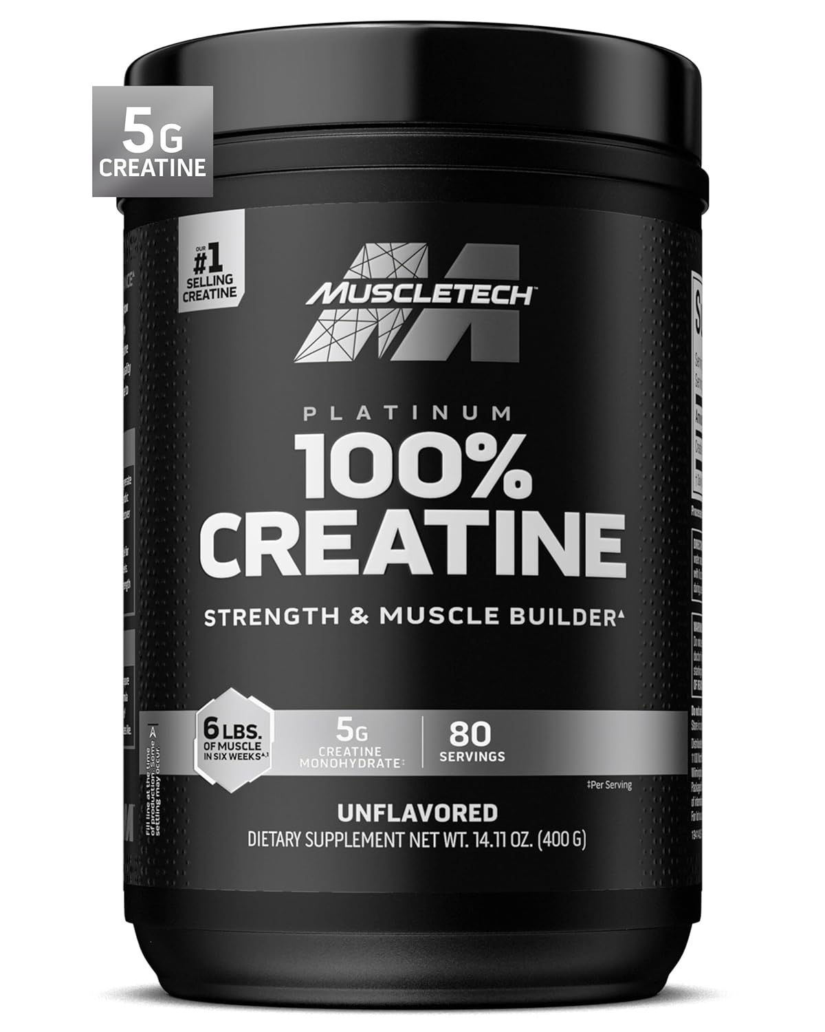 MUSCLETECH PLATINUM 100% CREATINE UNFLAVOURED 400GM